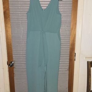 Vince Camuto Sleeveless Aqua Jumpsuit